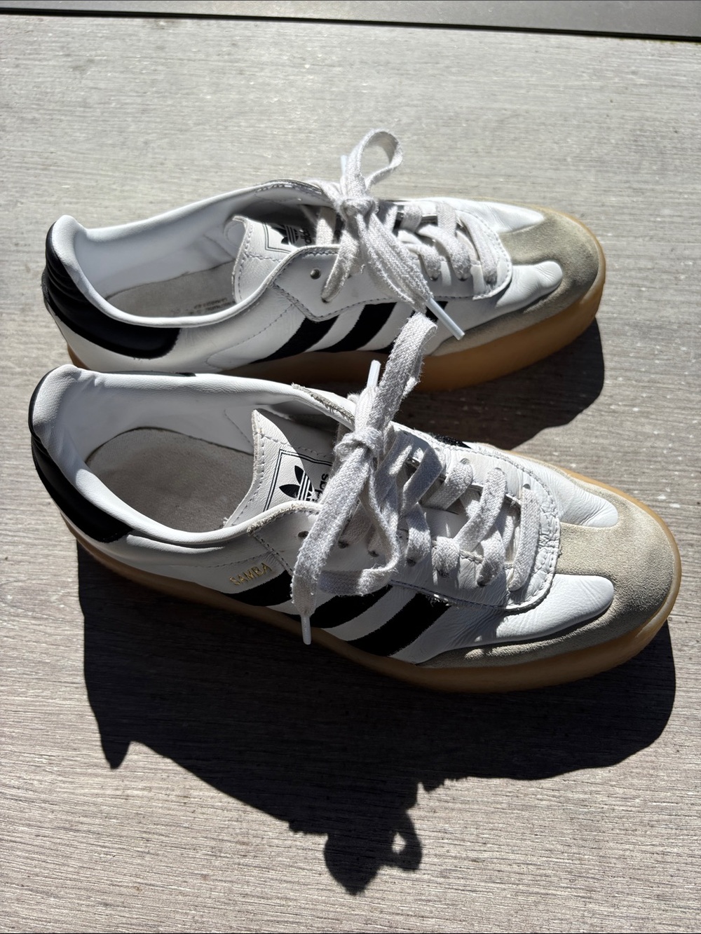 Adidas Women’s Samba’s- White, Black, Gum